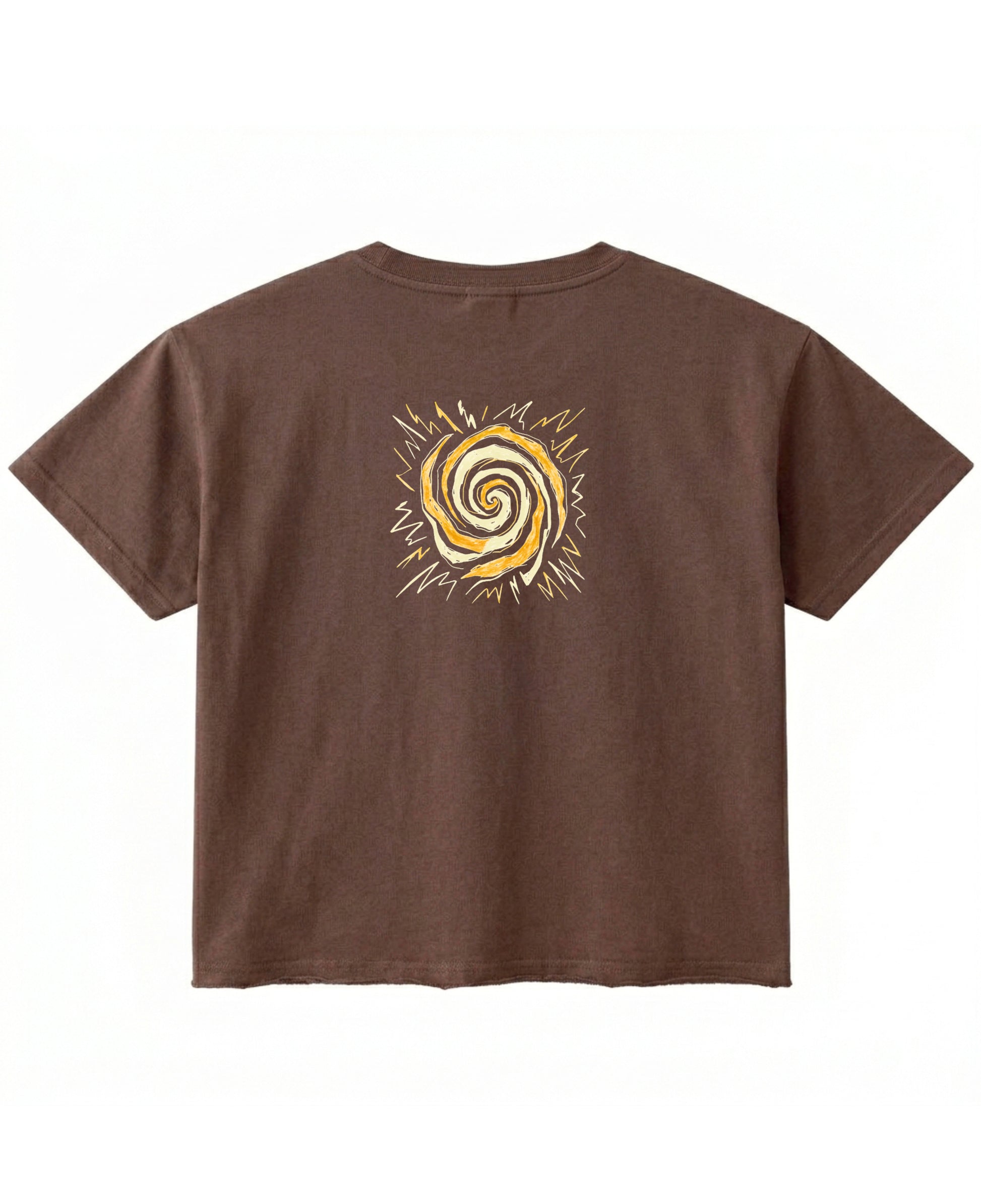 Brown Boxy Fit T-shirt Back Design