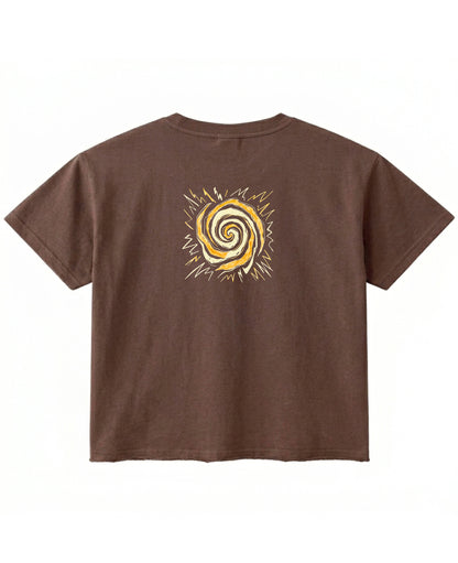 Brown Boxy Fit T-shirt Back Design