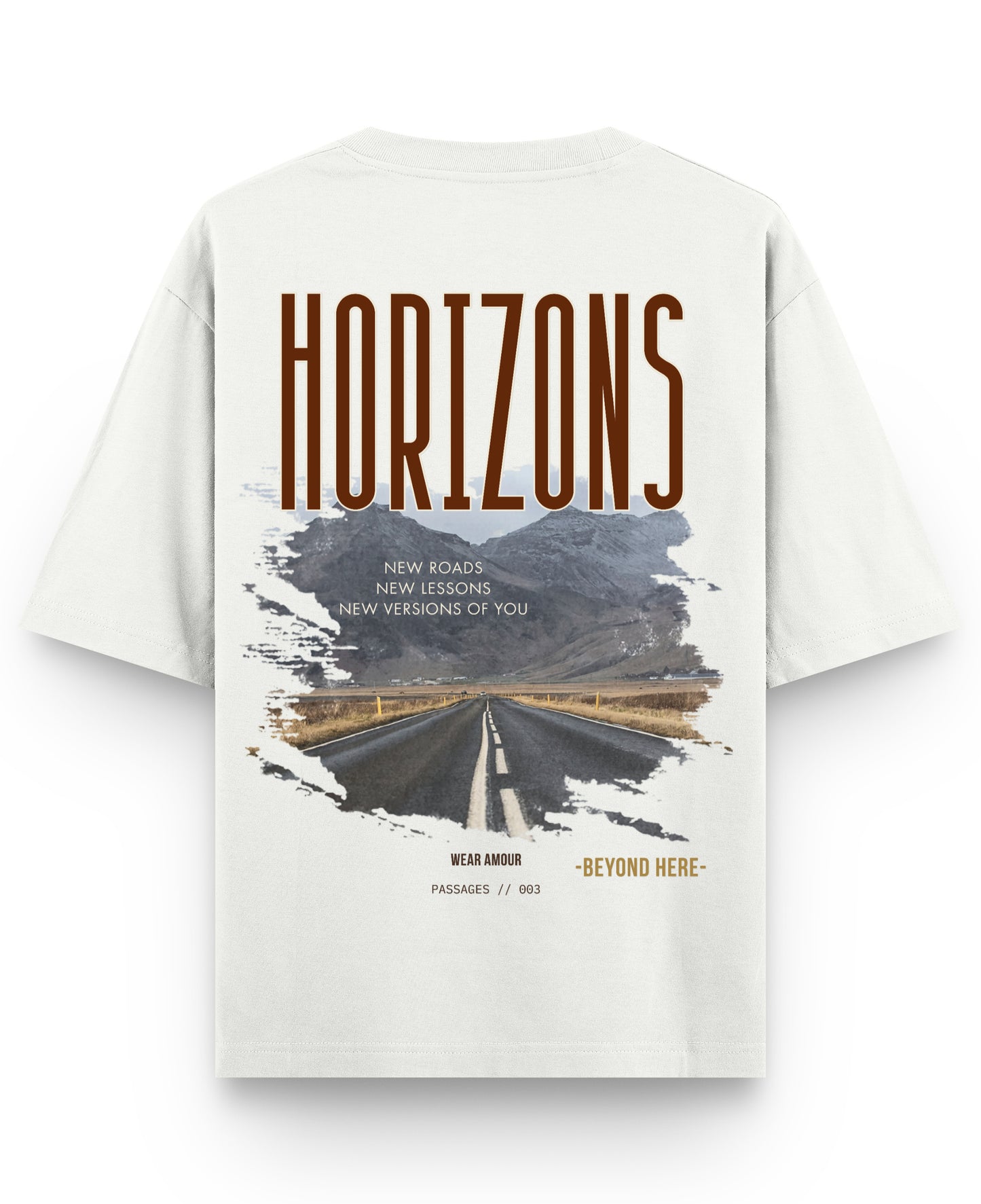 Off White Oversized T-shirt Back Design